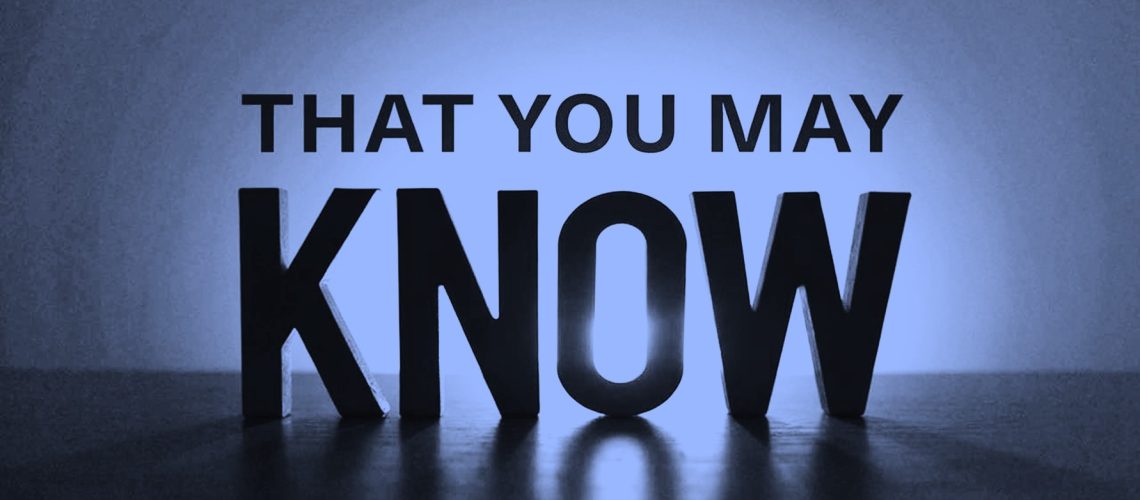 banner - that they may know